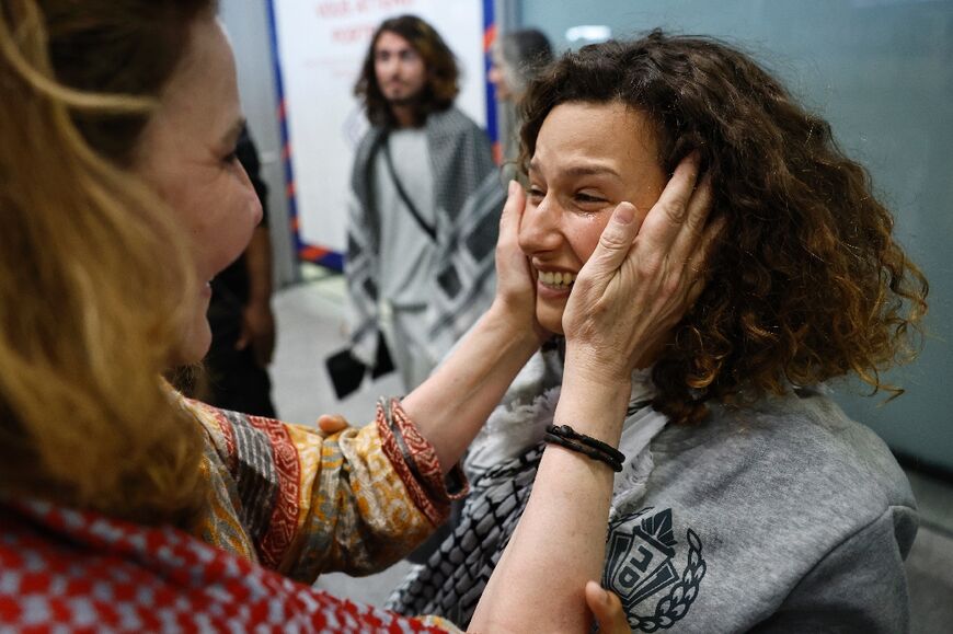 The activists claimed they had been beaten and humiliated by Israeli forces