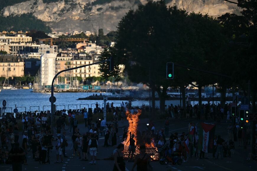 The nearby Swiss city of Geneva was rocked by protests ahead of the summit