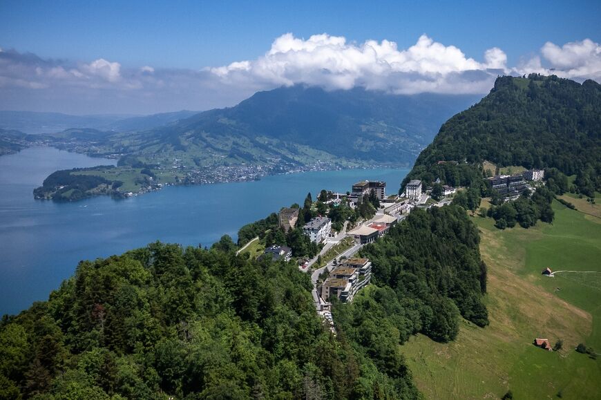 The Burgenstock resort looks out over Lake Lucerne