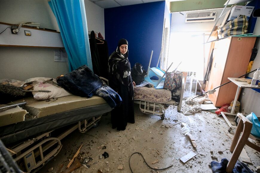 Considerable damage was caused to the hospital interior