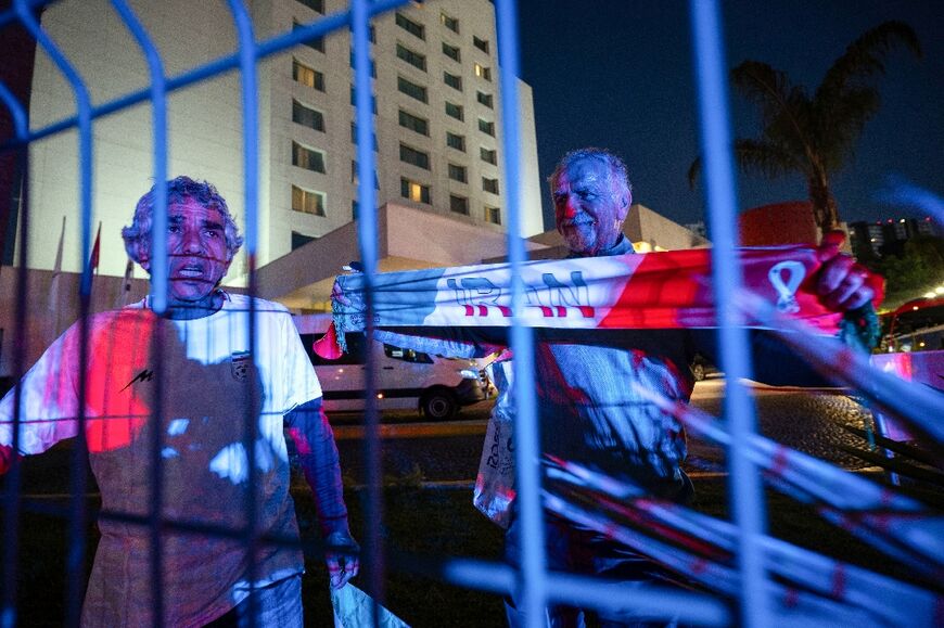 Reza Mansoor (left) and Mostafa Pourmand (right) are staying in the same Tijuana hotel as the Iranian team