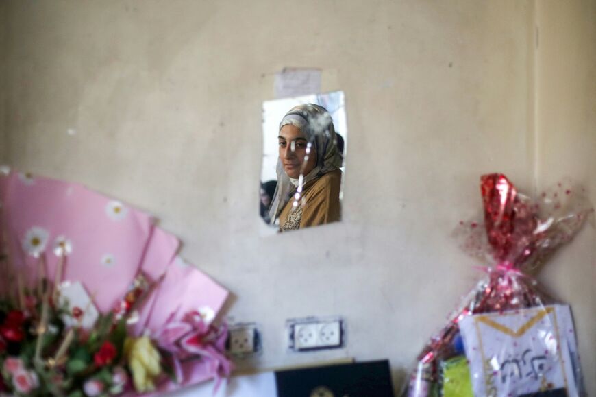 Rabah graduated at the top of her class in the science stream, despite the devastation wrought by the Gaza war