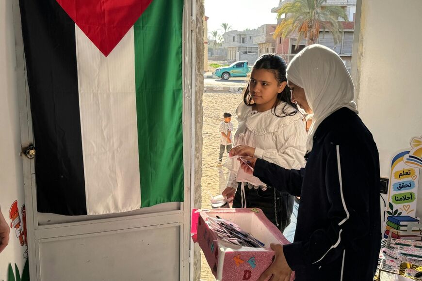 The school for Gazan children was opened by a fellow displaced Palestinian