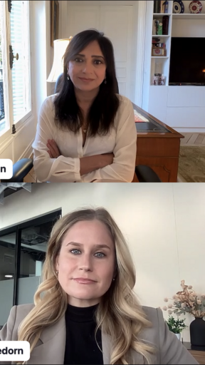 Amberin Zaman, Elizabeth Hagedorn, Danny Makki, Joyce Karam in a virtual discussion on Syrian President Ahmed al-Sharaa's visit to Washington
